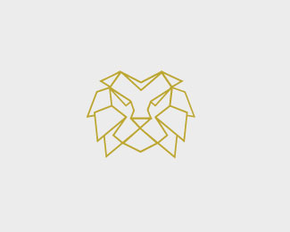 Geometric Lion Head Logo