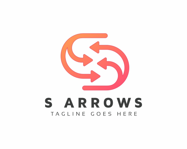 S Letter Arrows Logo