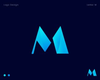 M Letter Mark Logo Concept