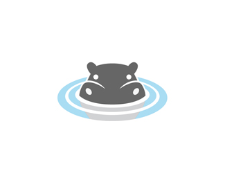 hippo in water