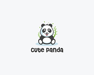 Cute panda logo