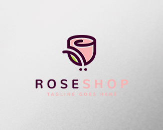 Rose Shop Logo Template Design