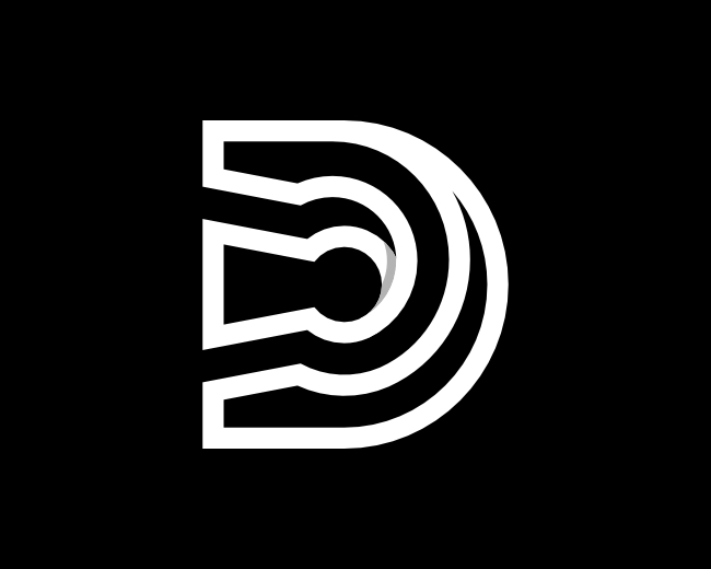 Letter D Keyhole Logo