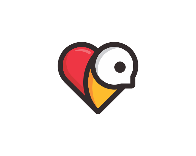 Heart Bird Logo