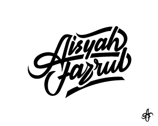 AF Wedding logo type.