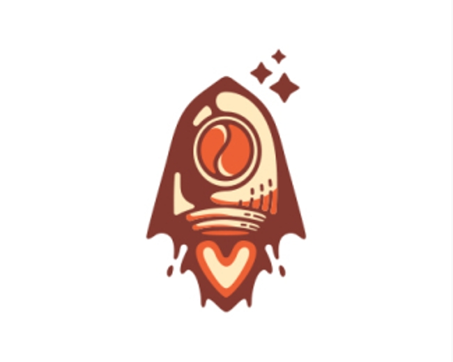 Rocket Coffee Love Logo