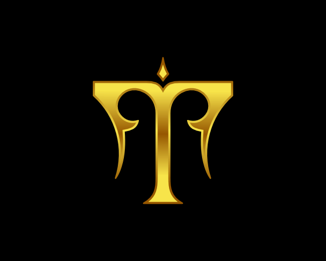 Gold T Letter Logo