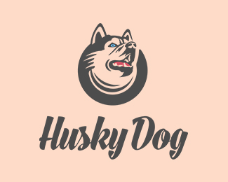 Siberian Husky Dog Logo