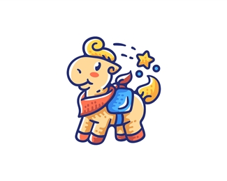 Cute Horse Toy Logo