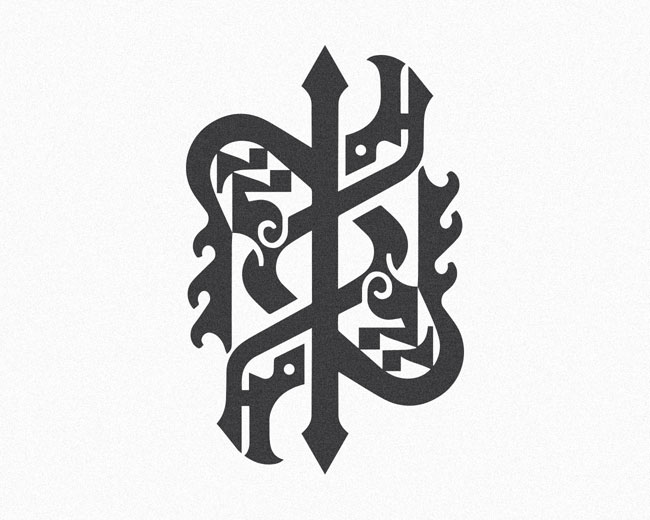 Mythical Serpent Symbol logomark design