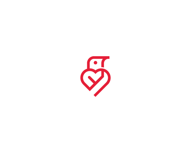 Heart Bird Logo