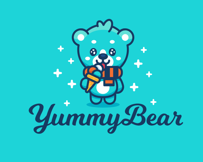 Yummy Bear Cute Logo