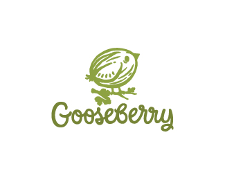 Cute gooseberry bird