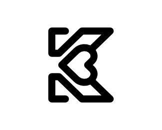 Love K Letter Logo