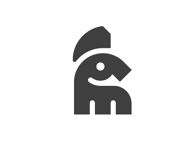 minimal modern little horse logo