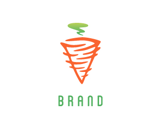 Cute Carrot Tornado Logo - for sale $350