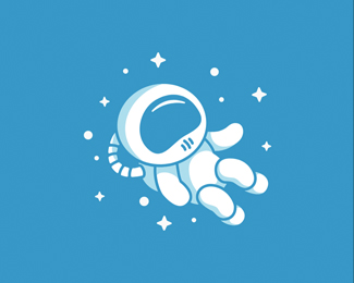 Cartoon Astronaut Logo