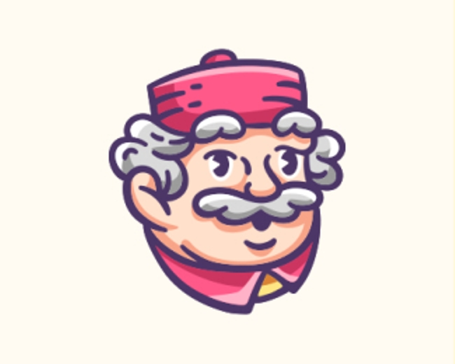 Friendly Old Grandpa Logo