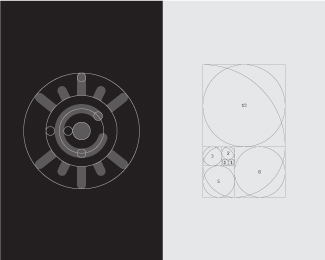 SunCrew Logo Construction in Golden Ratio