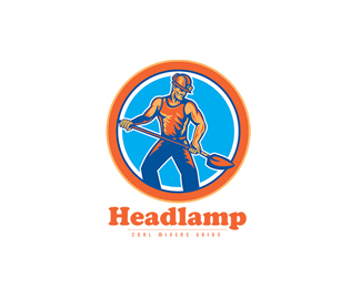 Headlamp Coal Miners Union Logo