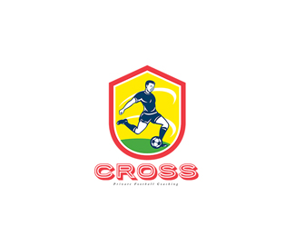 Cross Soccer Football Coaching Logo