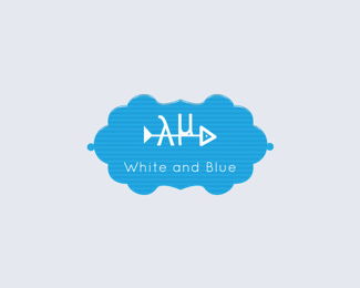 white and blue