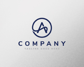 letter a logo template design