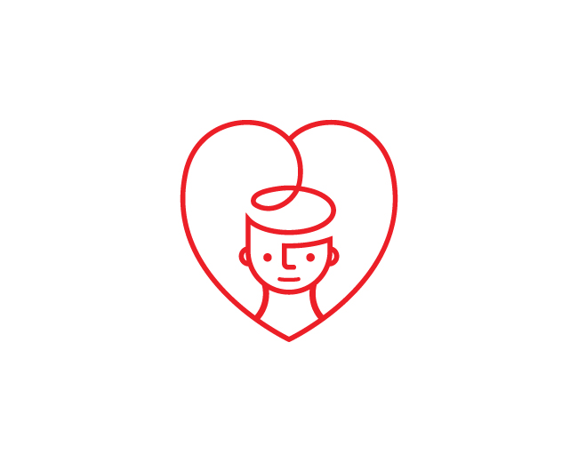 Rose Heart Girl Logo