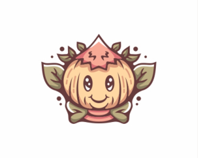 Cute Vegetable Onion Logo