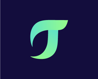 Letter T Leaf Logo