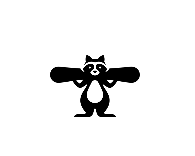 Snowboard Raccoon