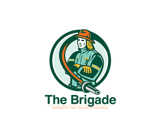 Brigade Emergency Fire Rescue Logo