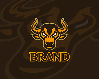 Bull Head Mascot Logo