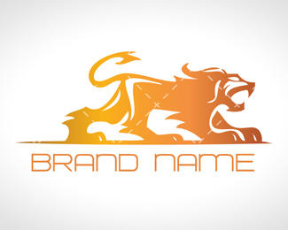 Modern Heraldic Lion Logo For Sale