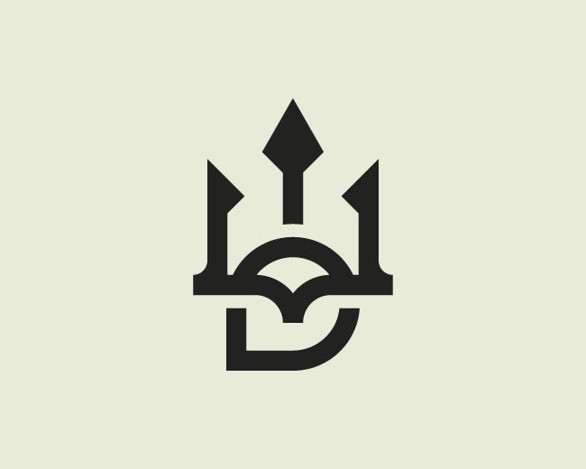 Abstract Trident Owl Logo