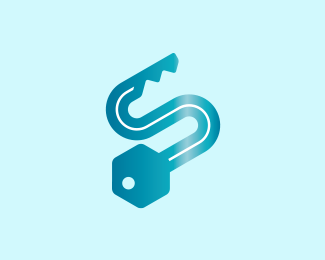 Key Letter S Logo (for sale)