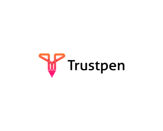 Letter T Pen Logo