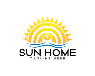 Sun Home Logo Design